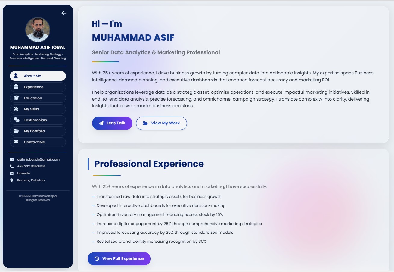 Asif Iqbal Portfolio Website